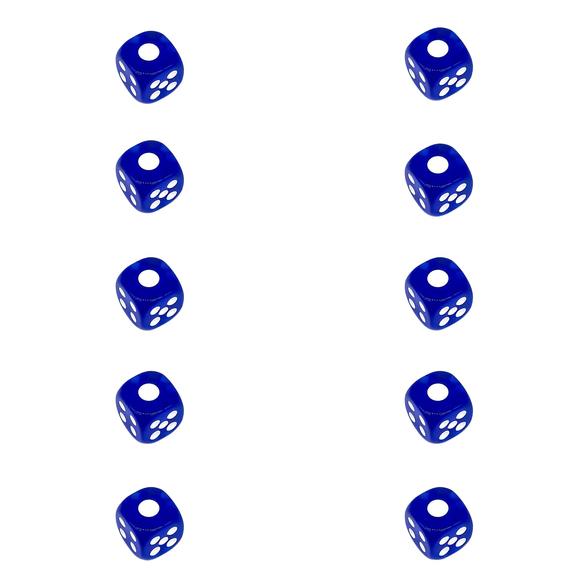 Transparent Red and Blue Rounded Corner Dice Set